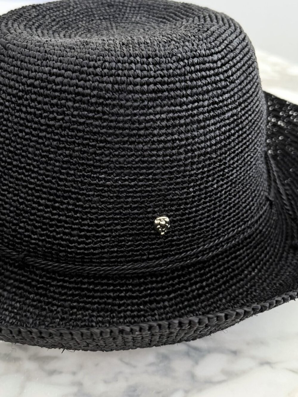 NWT - Helen Kaminski Provence 10 Raffia Hat - Charcoal - Picture 2 of 7